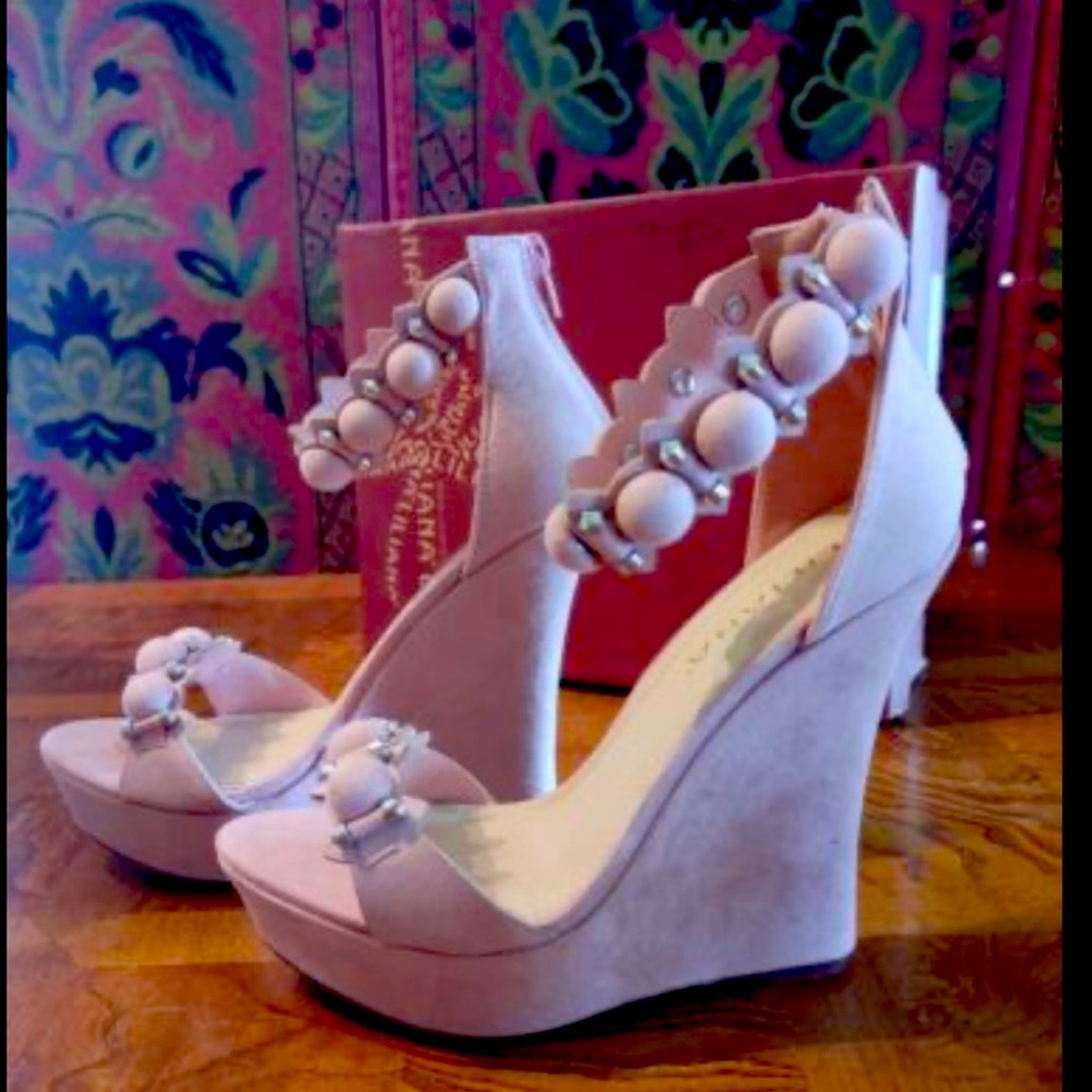 Liliana pink casandra wedges